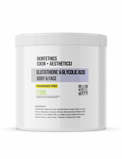 Glutathione & Glycolic Acid Body and Face Cream – Fragrance-Free | Skintethics (Skin + Aesthetics)