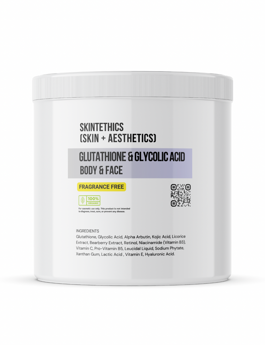 Glutathione & Glycolic Acid Body and Face Cream – Fragrance-Free | Skintethics (Skin + Aesthetics)