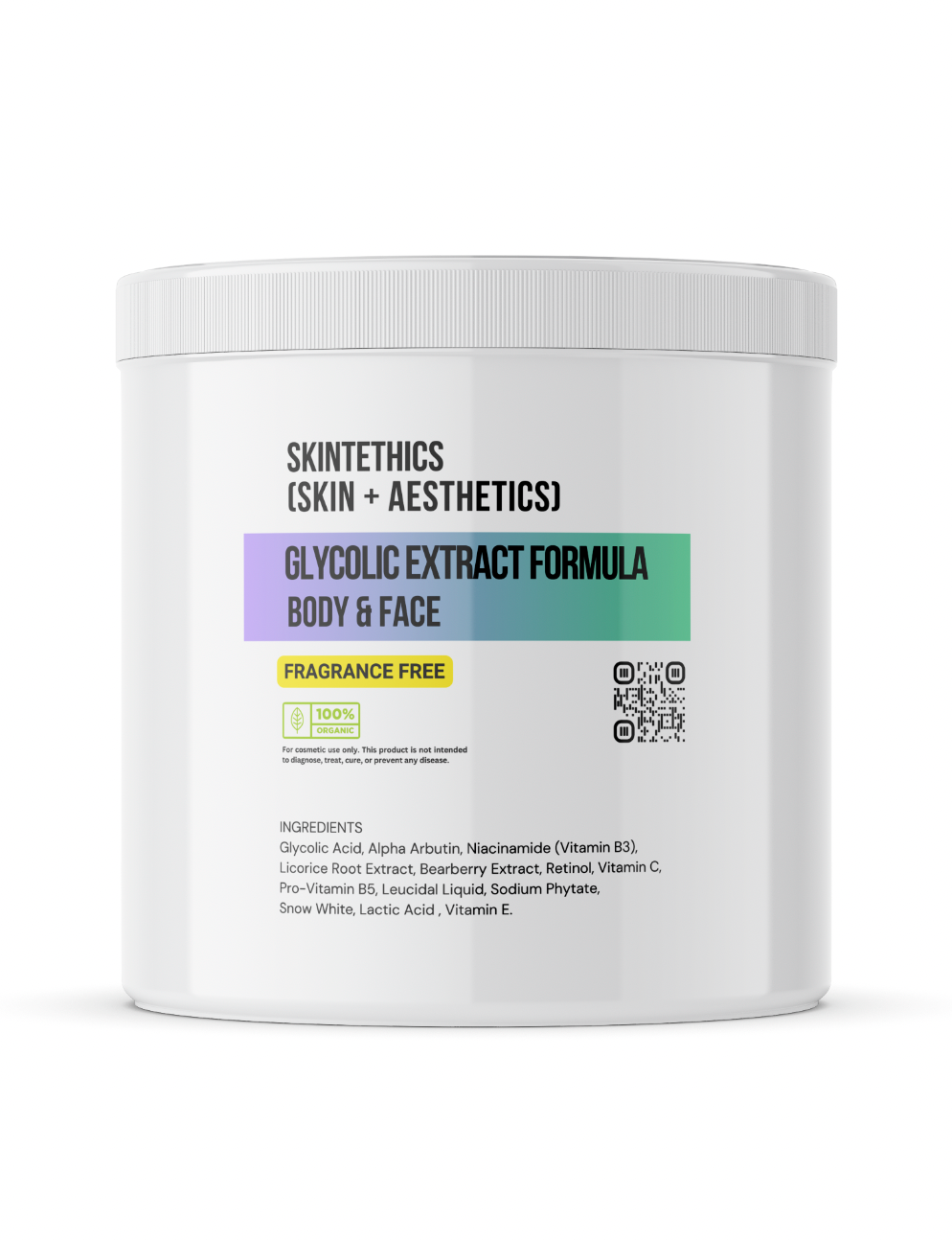 Glycolic Extract Formula Body & Face Cream – Fragrance-Free | Skintethics (Skin + Aesthetics)