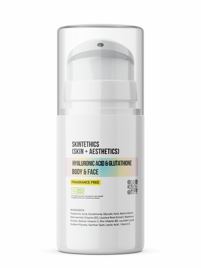 Hyaluronic Acid & Glutathione Body and Face Cream – Fragrance-Free | Skintethics (Skin + Aesthetics)