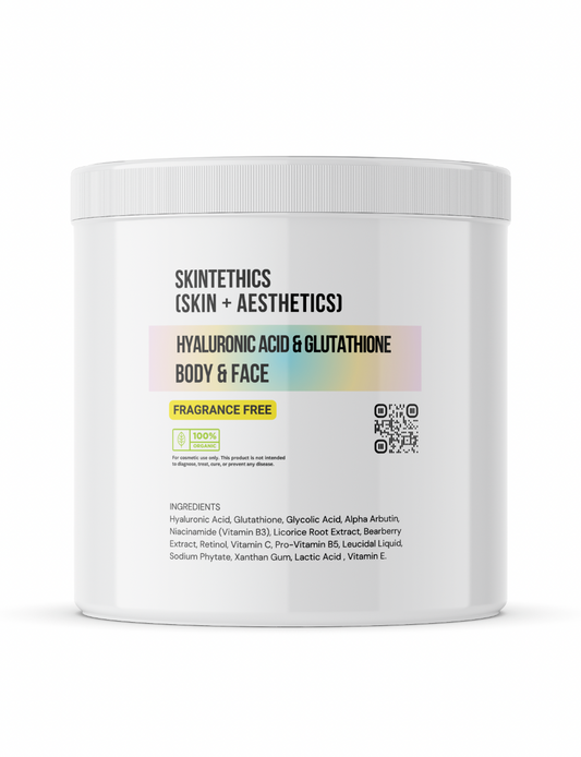 Hyaluronic Acid & Glutathione Body and Face Cream – Fragrance-Free | Skintethics (Skin + Aesthetics)