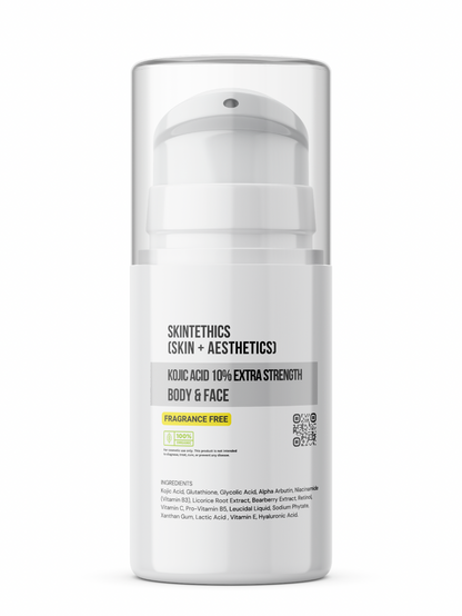 Kojic Acid 10% Extra Strength Body and Face Cream – Fragrance-Free | Skintethics (Skin + Aesthetics)