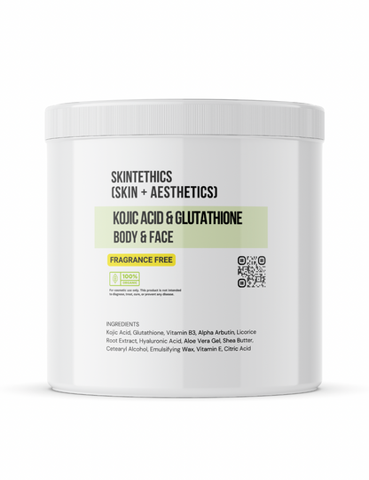 Kojic Acid & Glutathione Body and Face Cream – Fragrance-Free | Skintethics (Skin + Aesthetics)