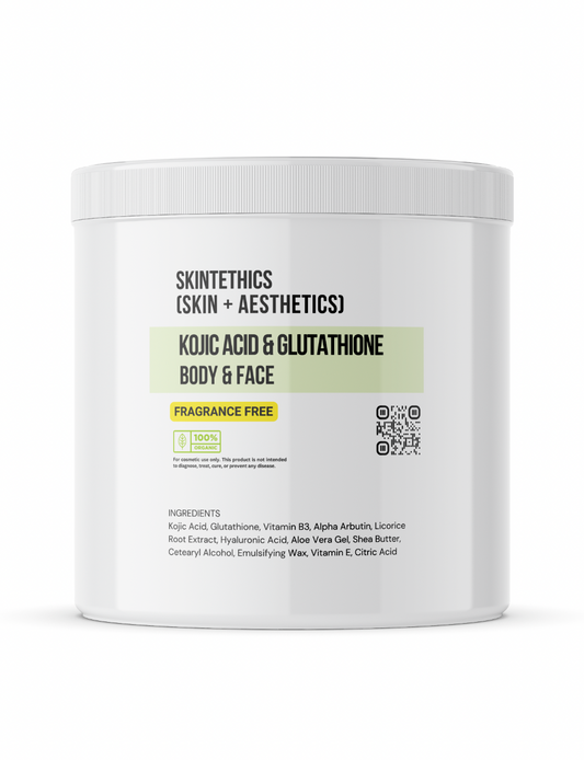 Kojic Acid & Glutathione Body and Face Cream – Fragrance-Free | Skintethics (Skin + Aesthetics)