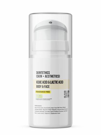 Kojic Acid & Lactic Acid Body and Face Cream – Fragrance-Free | Skintethics (Skin + Aesthetics)