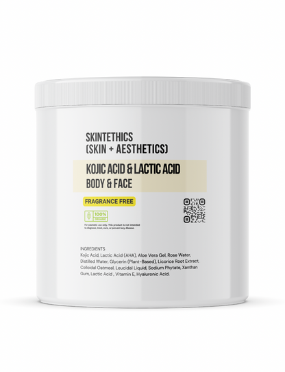 Kojic Acid & Lactic Acid Body and Face Cream – Fragrance-Free | Skintethics (Skin + Aesthetics)