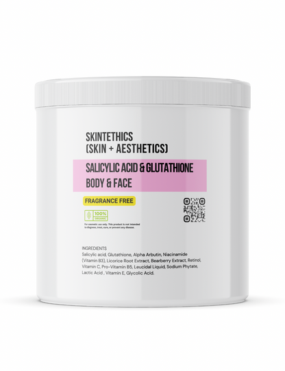 Salicylic Acid & Glutathione Body and Face Cream – Fragrance-Free | Skintethics (Skin + Aesthetics)