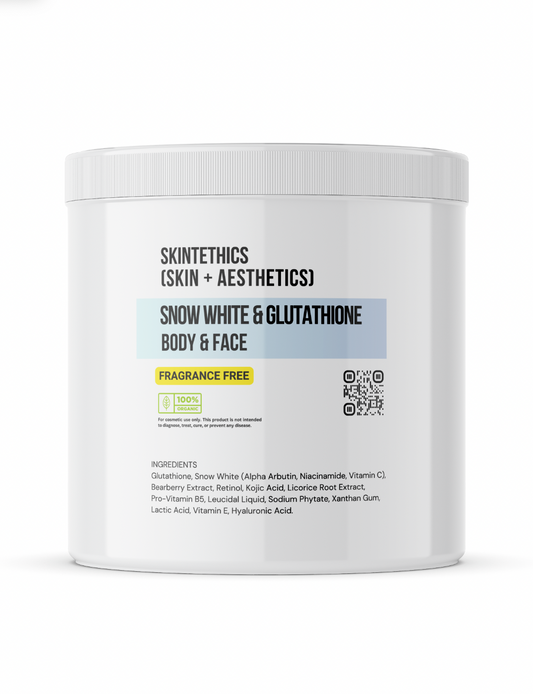 Snow White & Glutathione Body and Face Cream – Fragrance-Free | Skintethics (Skin + Aesthetics)