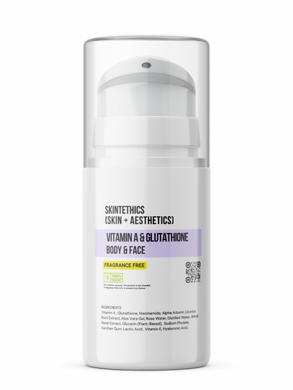 Vitamin A & Glutathione Body and Face Cream – Fragrance-Free | Skintethics (Skin + Aesthetics)